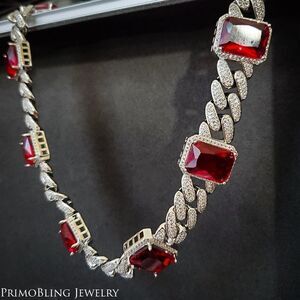 Diamond & Ruby Cuban Link Chain